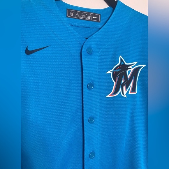 Miami Marlins Youth Alternate Replica Team Jersey L 7 NWT - Picture 6 of 11